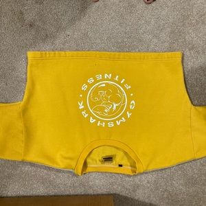 Gymshark cropped sweatshirt, yellow, large